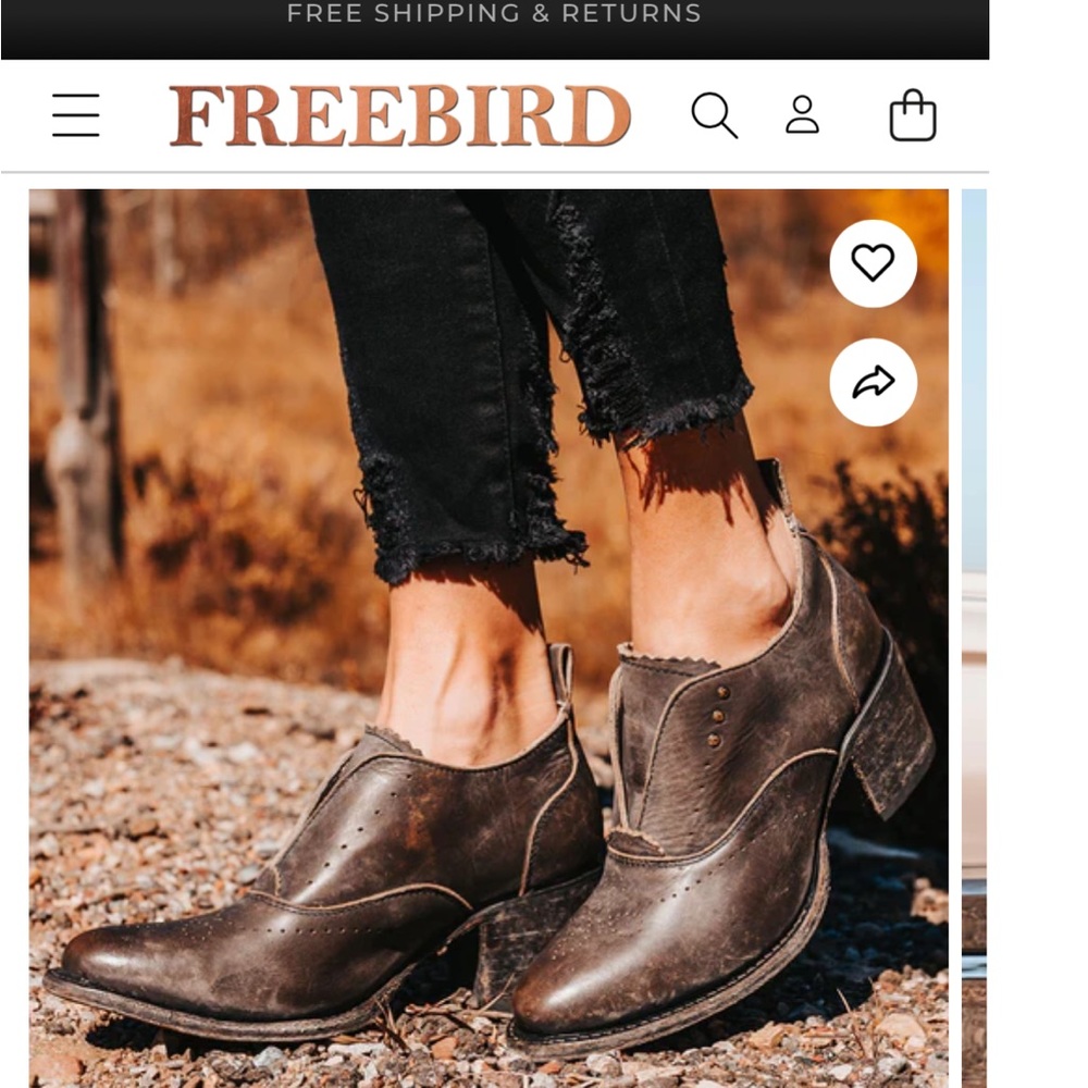 Freebird Sadie bootie distressed black